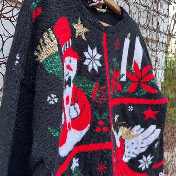 Vintage 80s 90s Nutcracker ugly Christmas holiday sweater LARGE - Picture 2 of 6